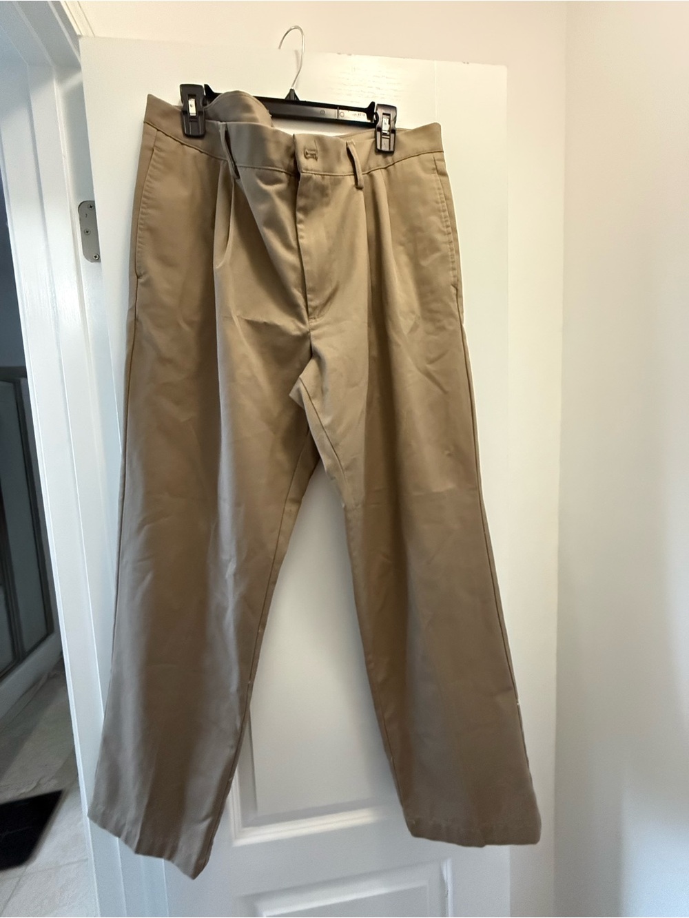 Van Heusen Tan Flat Front Chinos